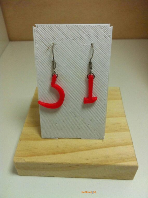 Pendientes Hoz y Martillo I3D