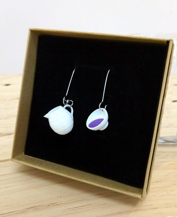 Pendientes Jarra+Taza en 3D
