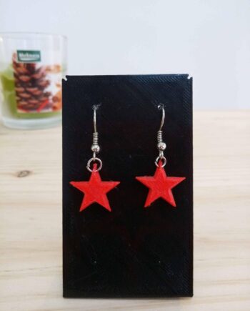Brincos Estrela Vermella I3D