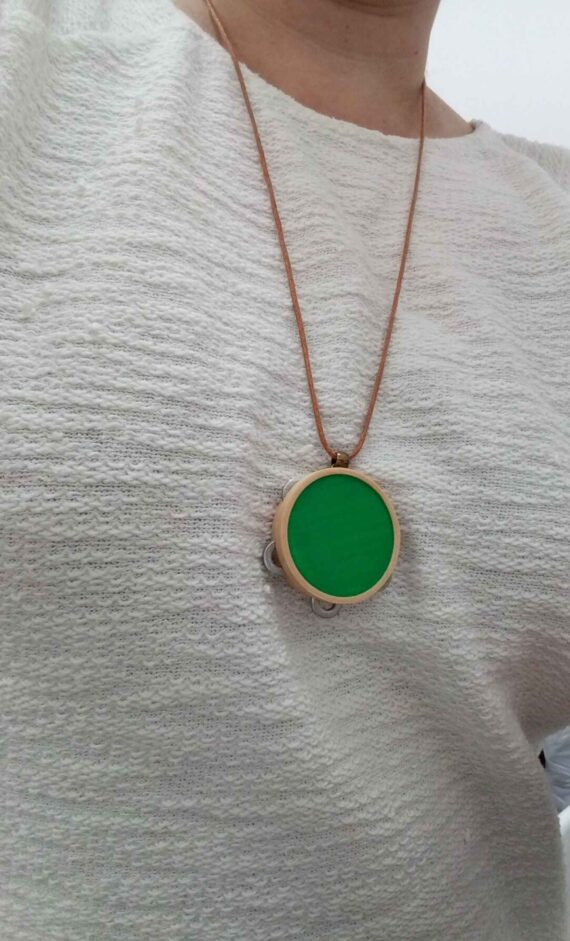 Colgante Pandereta XL verde _opt
