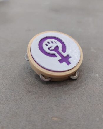 Broche Pandeireta Woman Power I3D