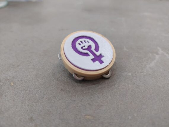 Broche Pandeireta Woman Power I3D