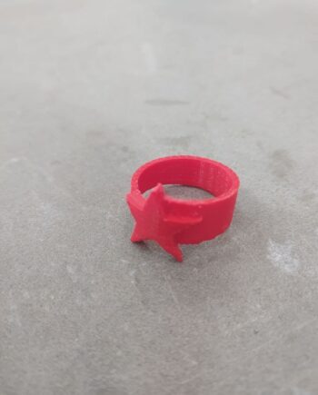 Anel Estrela Vermella I3D
