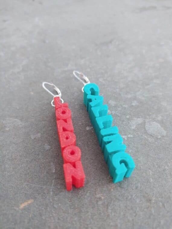 Pendientes LONDON CALLING I3D
