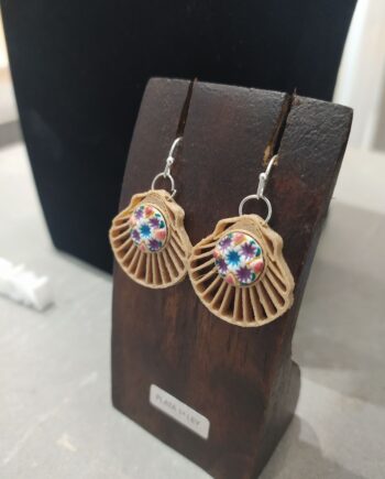 Brincos Vieira con porcelana I3D