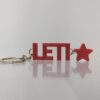 Llavero Personalizado Estrela Vermella_ BACK Llavero Personalizado I3D