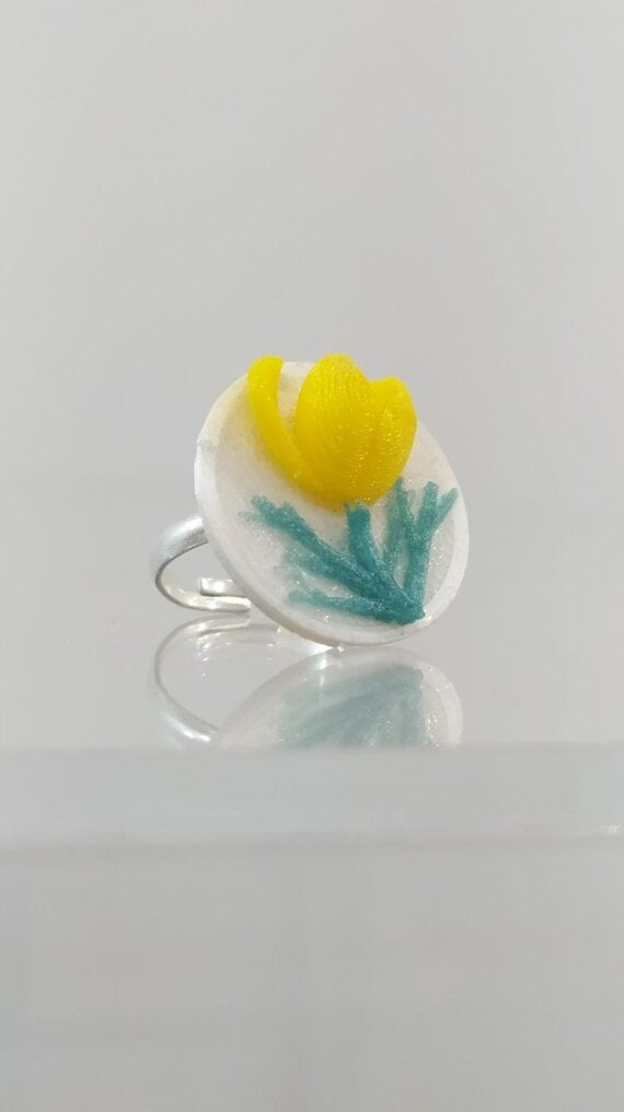 Anillo Flor do Toxo I3D